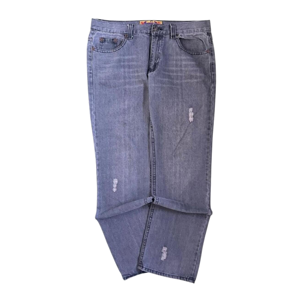 FUSA Focus USA Distressed Straight Leg Denim Jeans 14
