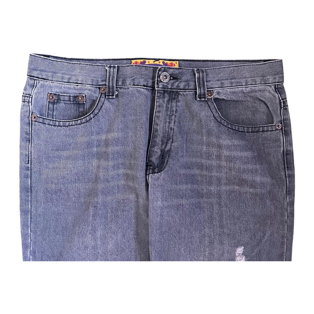 FUSA Focus USA Distressed Straight Leg Denim Jeans 14