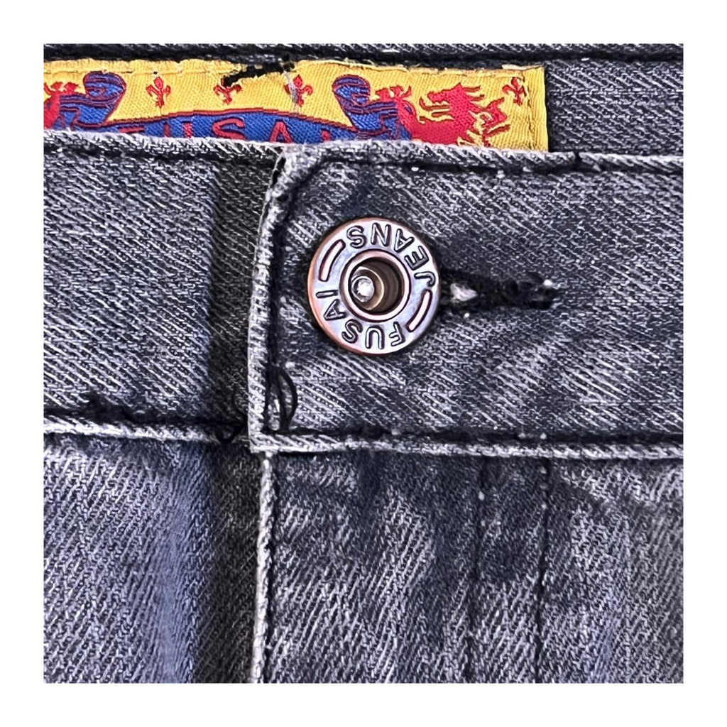 FUSA Focus USA Distressed Straight Leg Denim Jeans 14