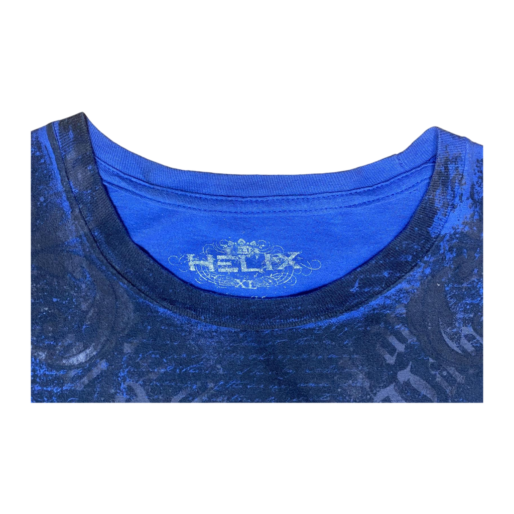 409 Hel FX Y2K Skull T Shirt Blue XL