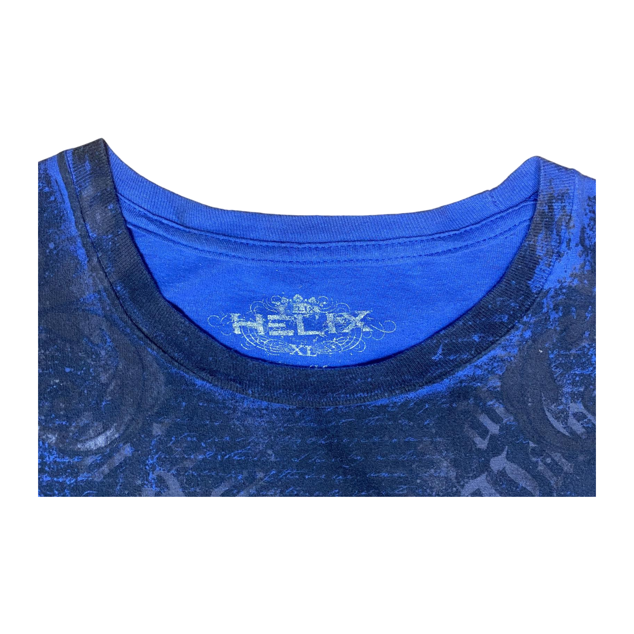409 Hel FX Y2K Skull T Shirt Blue XL