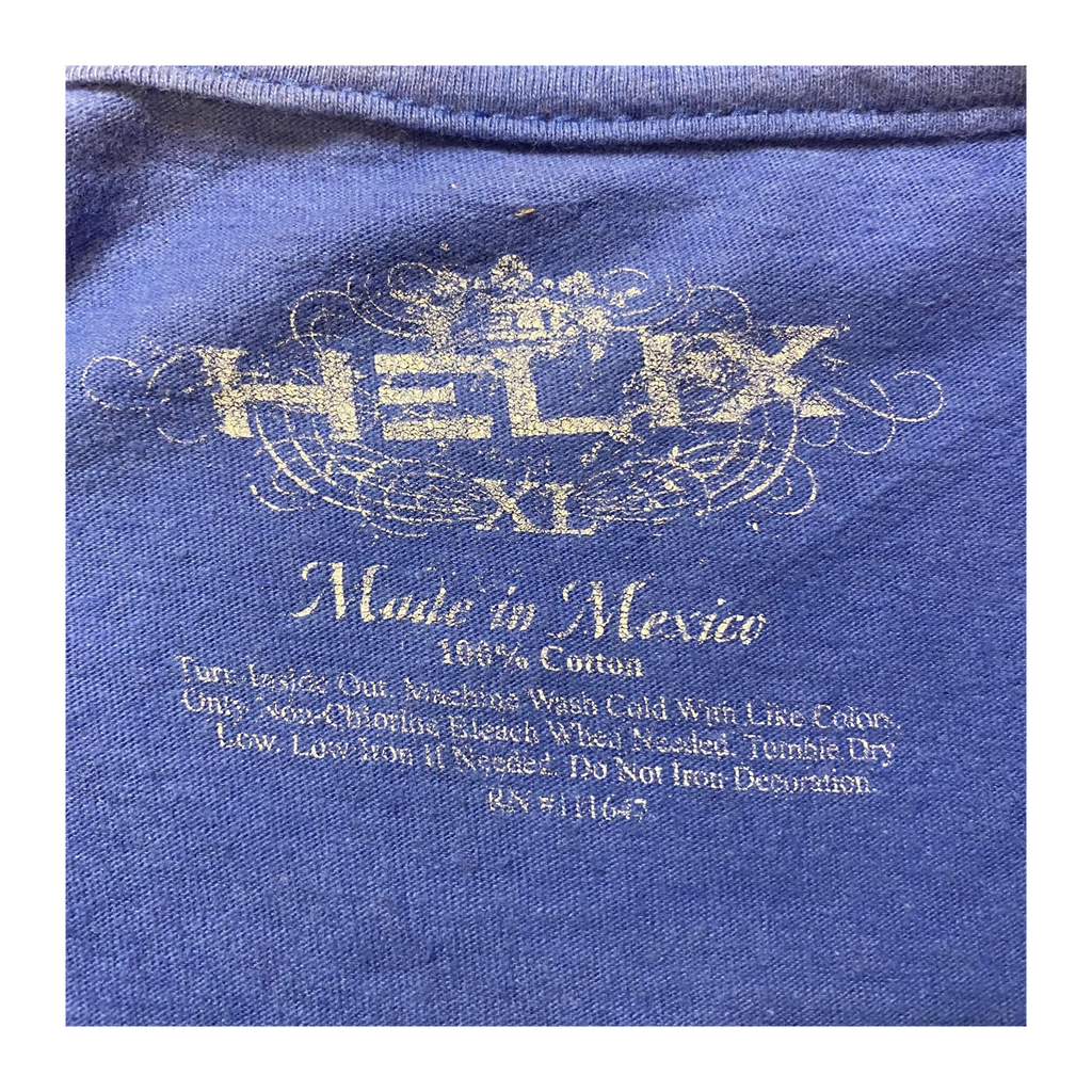 409 Hel FX Y2K Skull T Shirt Blue XL