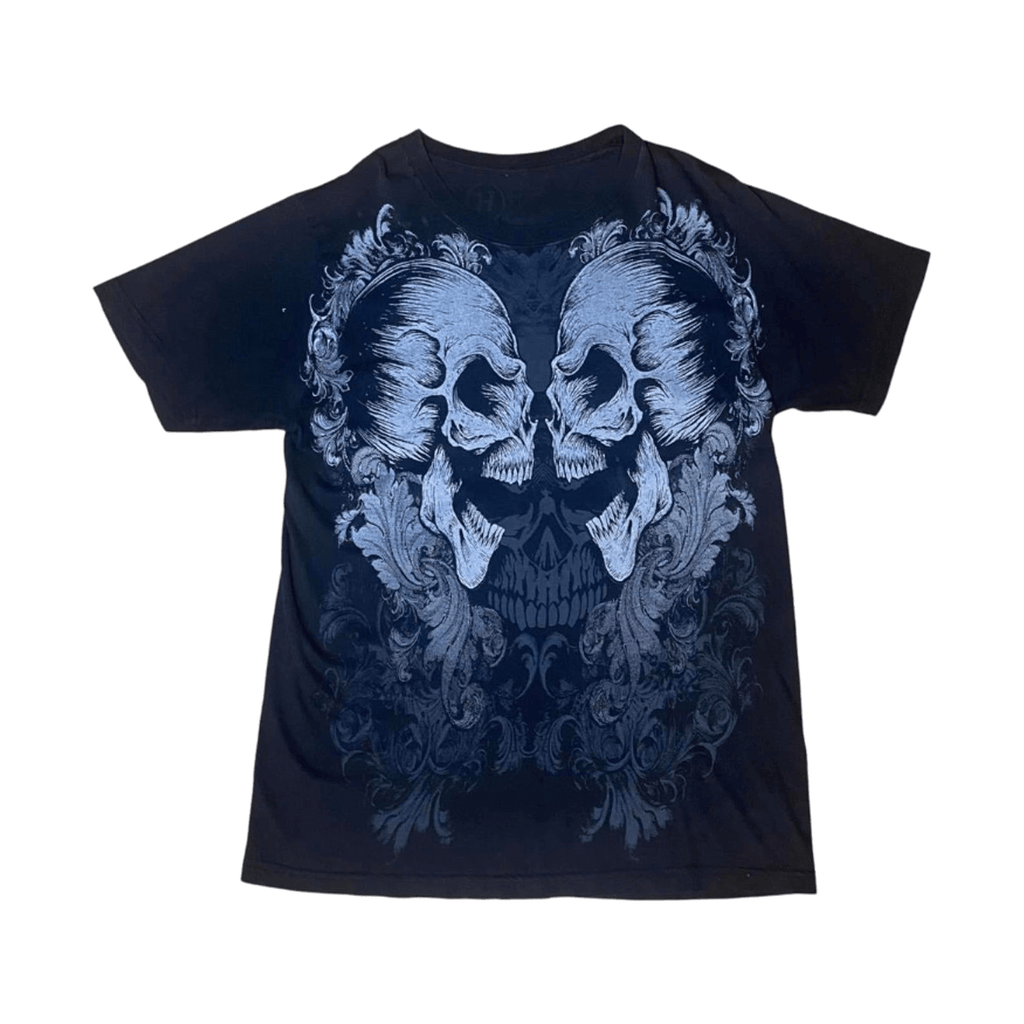Y2K Skull2SKull Graphic T Shirt Black M