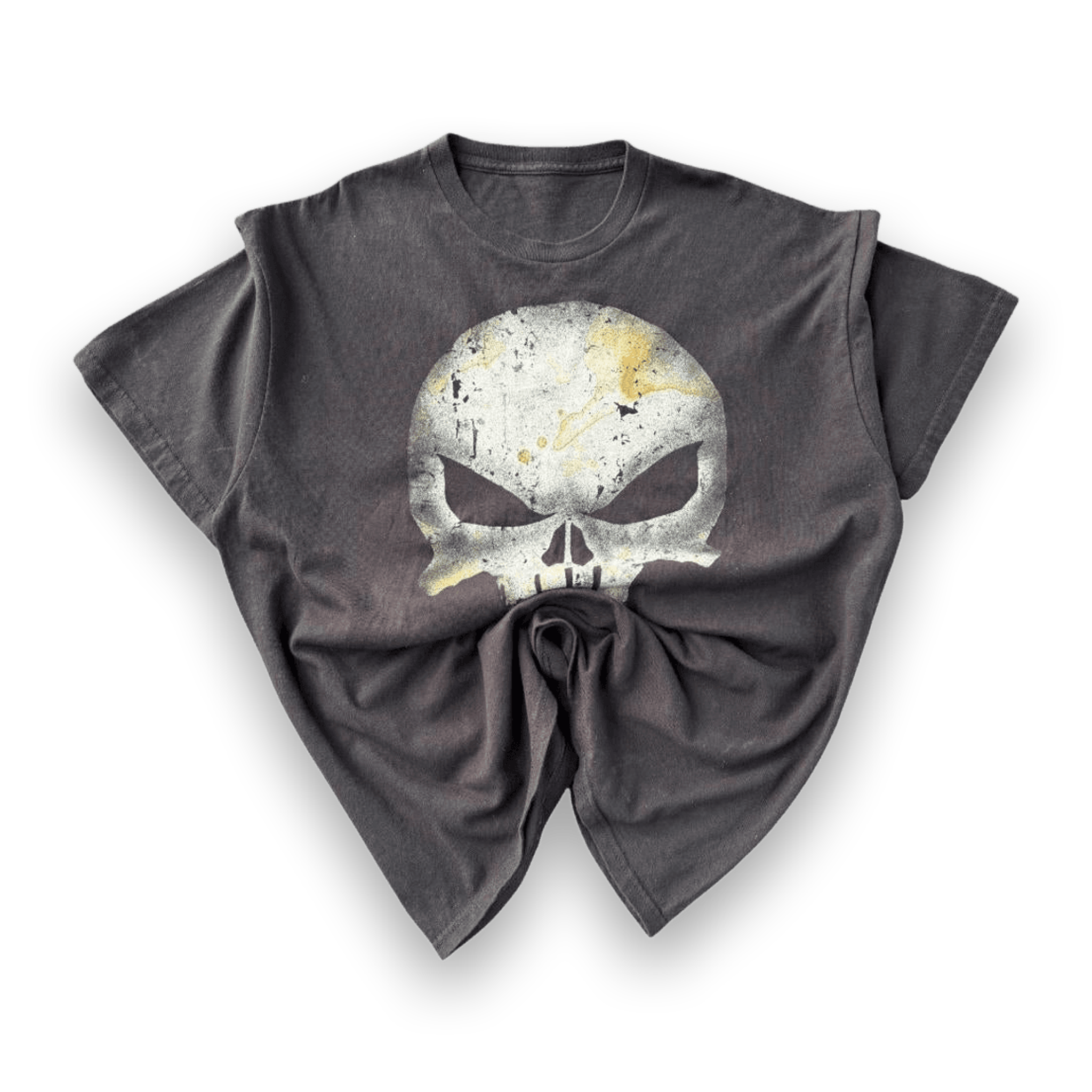 Skull T-Shirt Y2K Vintage Black L