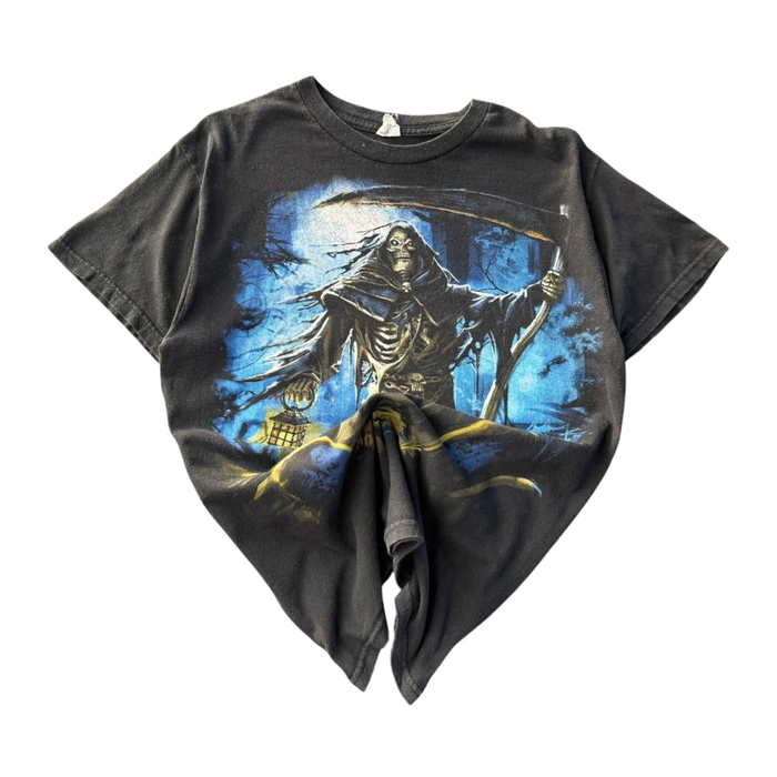 Grim Reaper Y2K Graphic Short Sleeve T-Shirt Black L