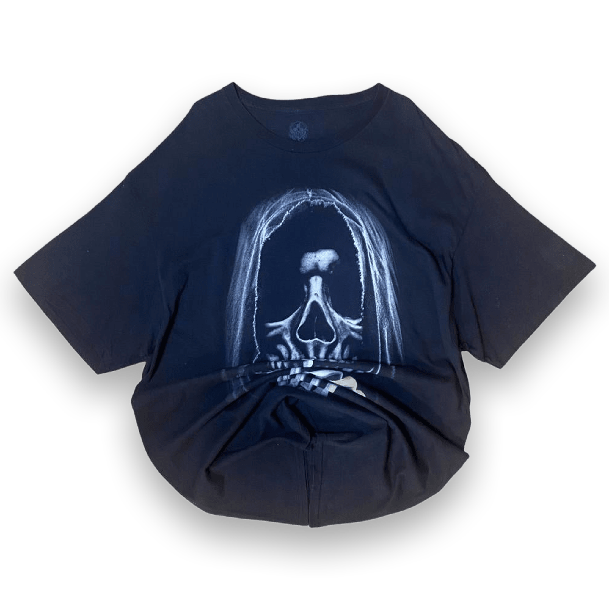 Y2K Spirit Grim Reaper Skull T Shirt Black L