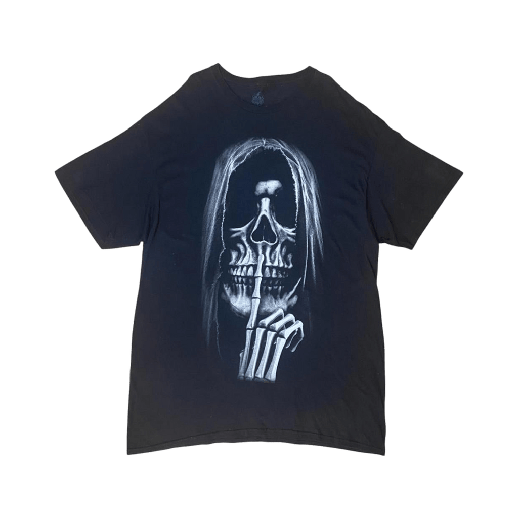 Y2K Spirit Grim Reaper Skull T Shirt Black XL