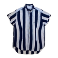 Emporio Armani Classic 90s Light Cotton Striped Button Up Beige M