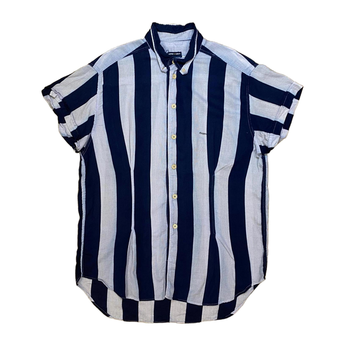 Emporio Armani Classic 90s Light Cotton Striped Button Up Beige M