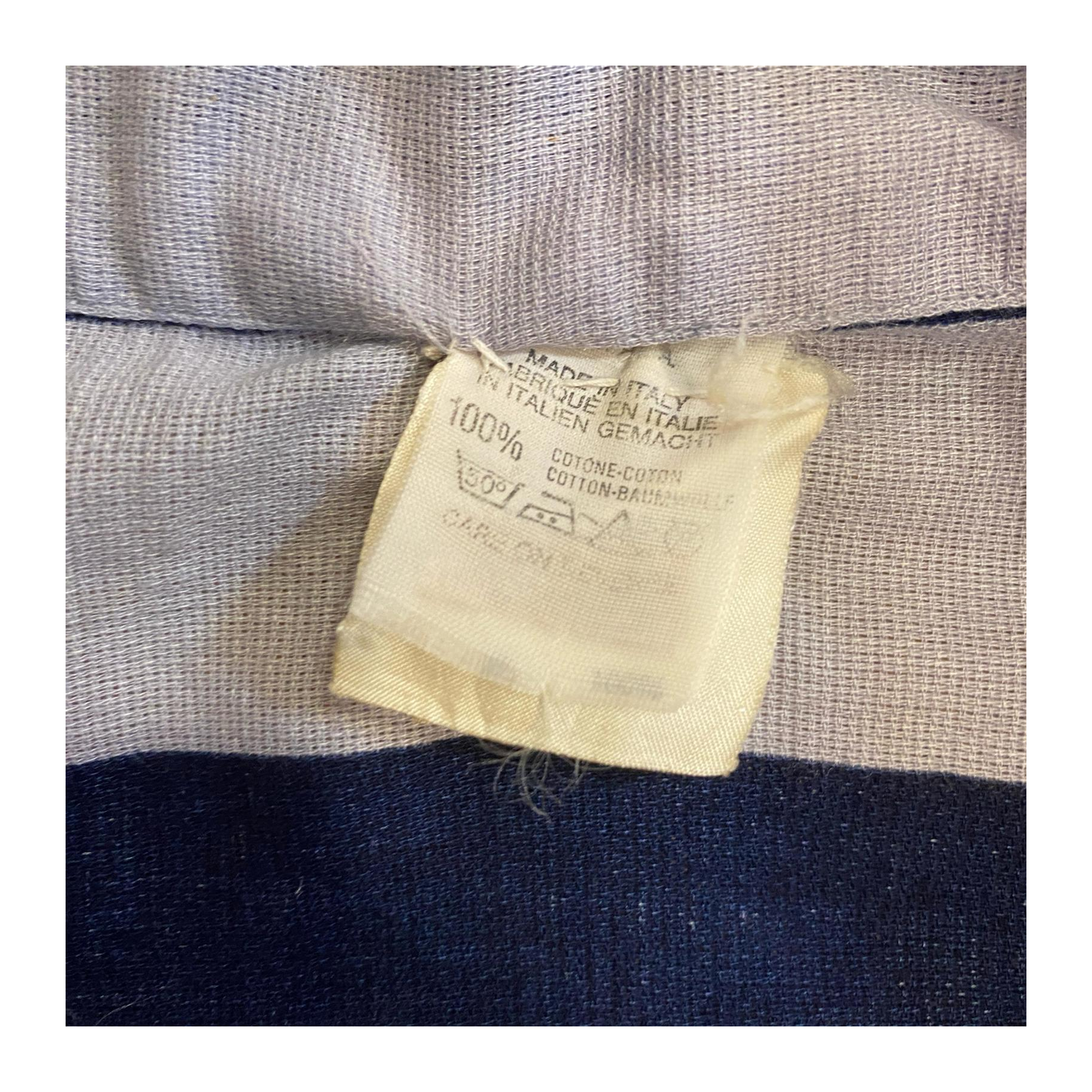 Emporio Armani Classic 90s Light Cotton Striped Button Up Beige M