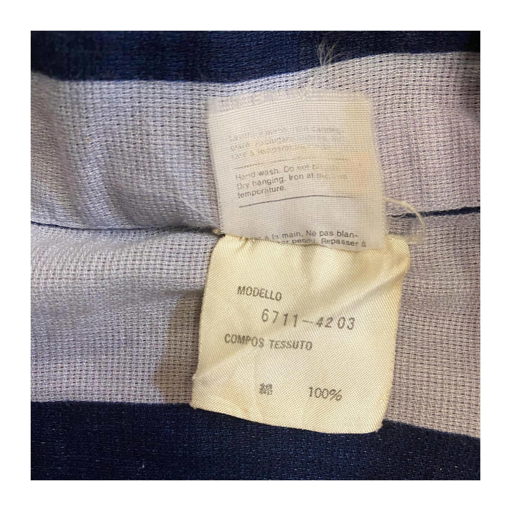 Emporio Armani Classic 90s Light Cotton Striped Button Up Beige M