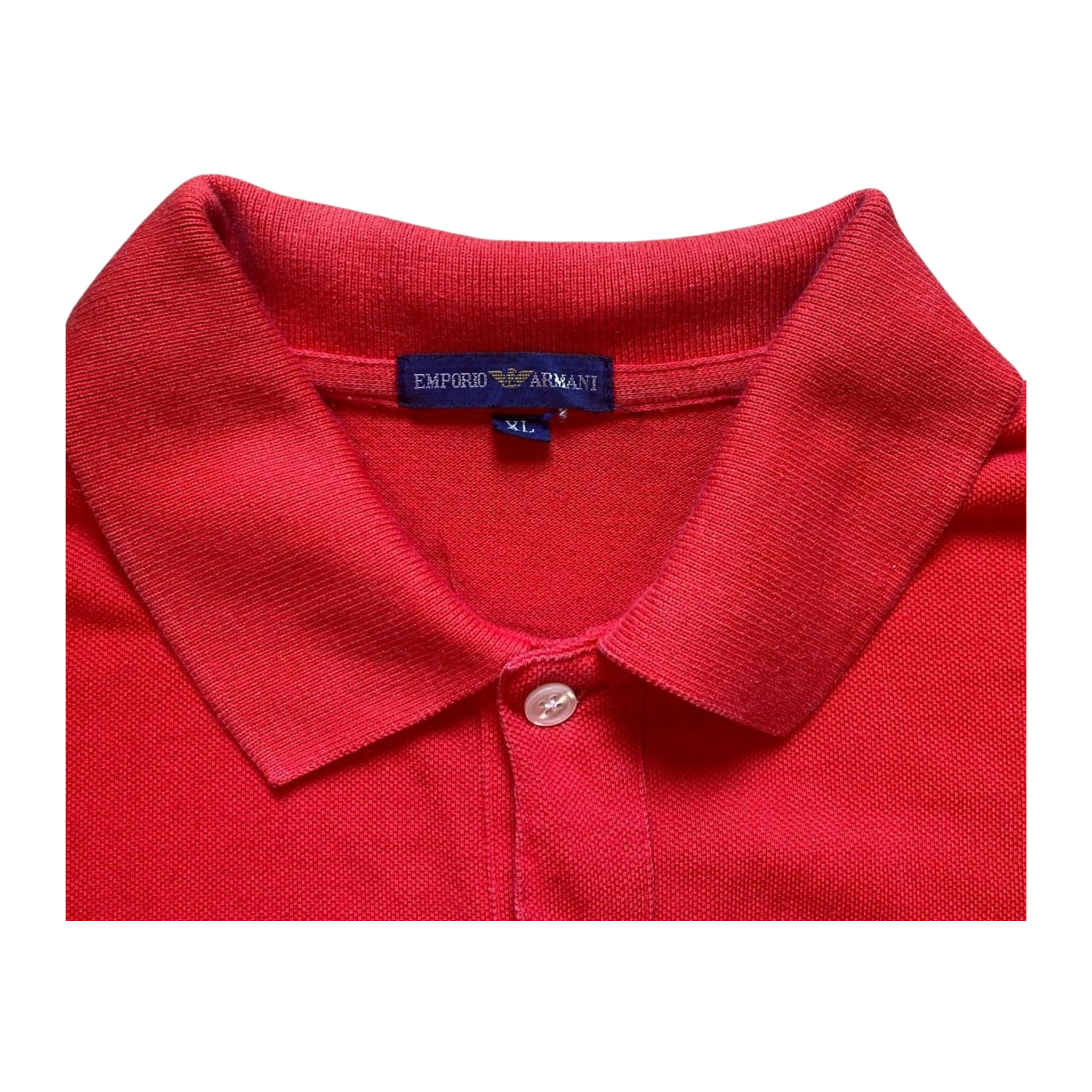 Classics of Emporio Armani Polo Shirt Gold Label Vintage 1980's Red XL