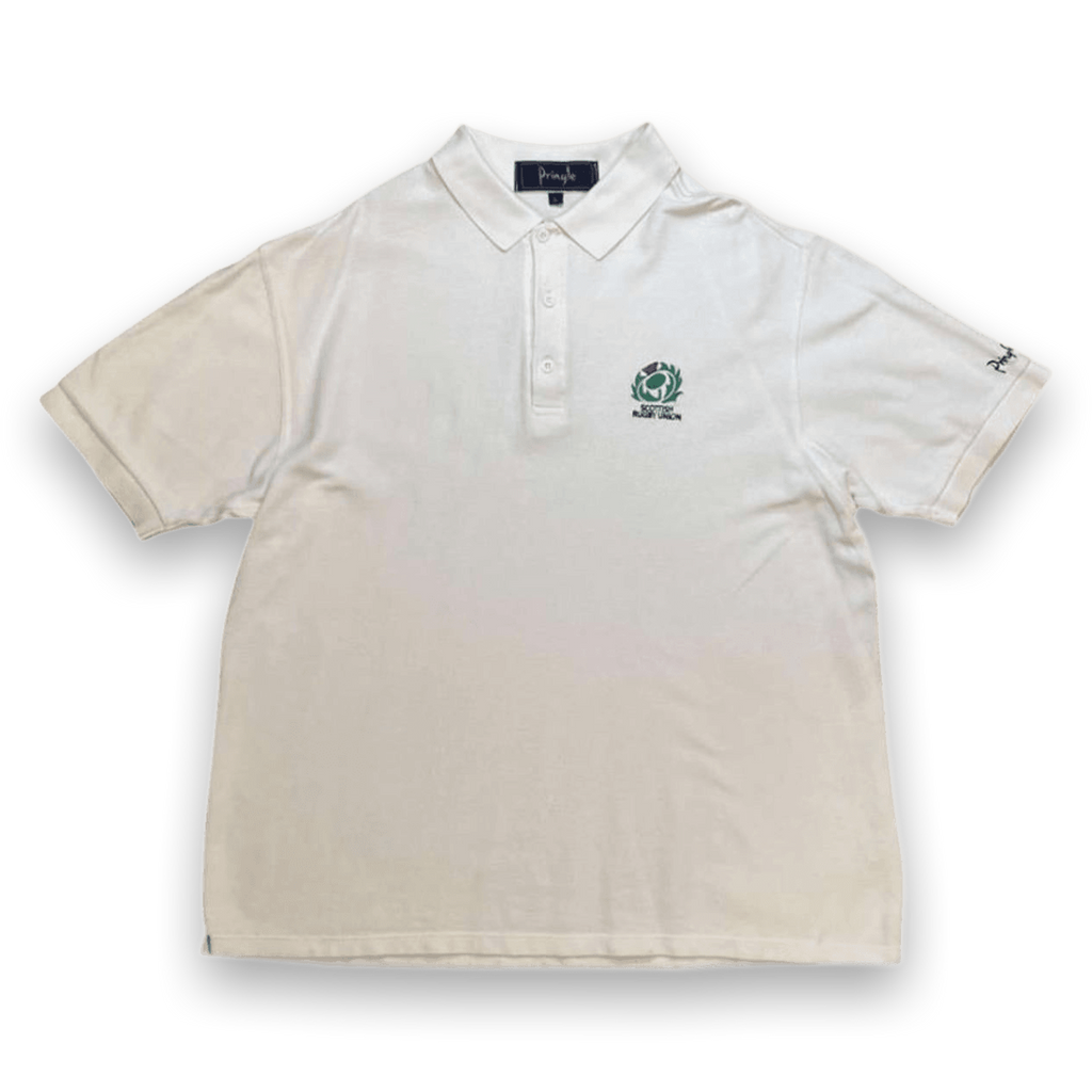 Scottish Rugby Union 1999 Pringle Official Polo Shirt White L