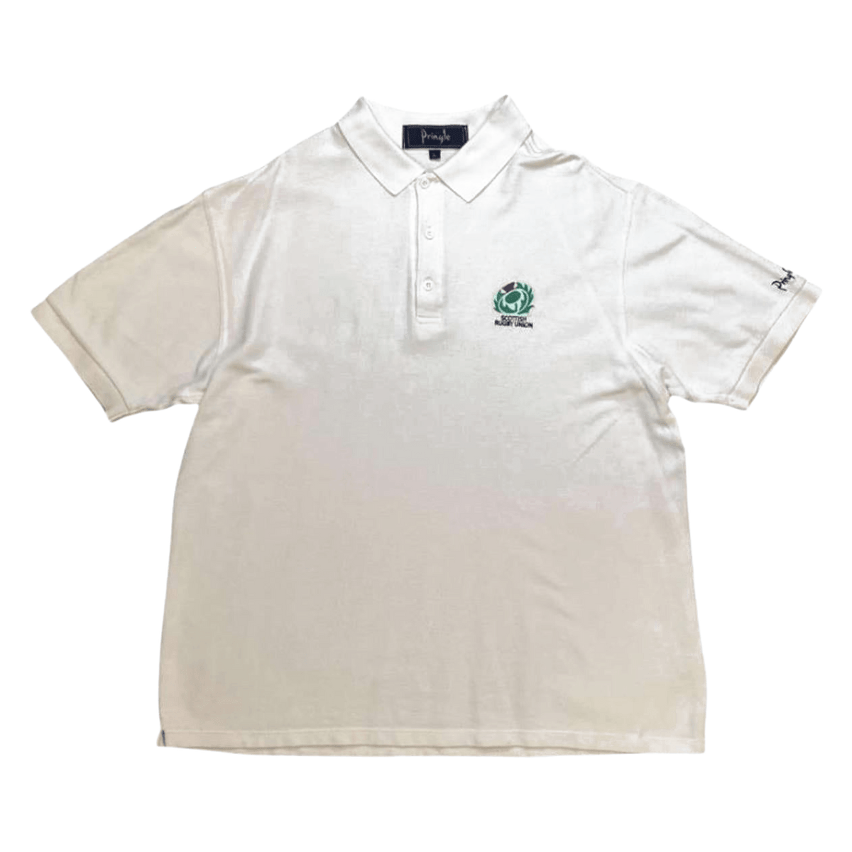 Scottish Rugby Union 1999 Pringle Official Polo Shirt White L