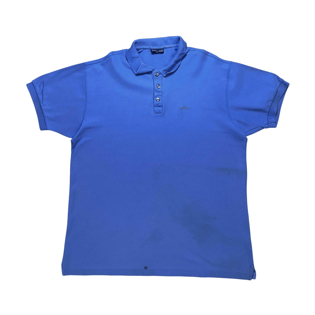 Vintage Patagonia Polo Shirt 1990's Bright Blue Size L