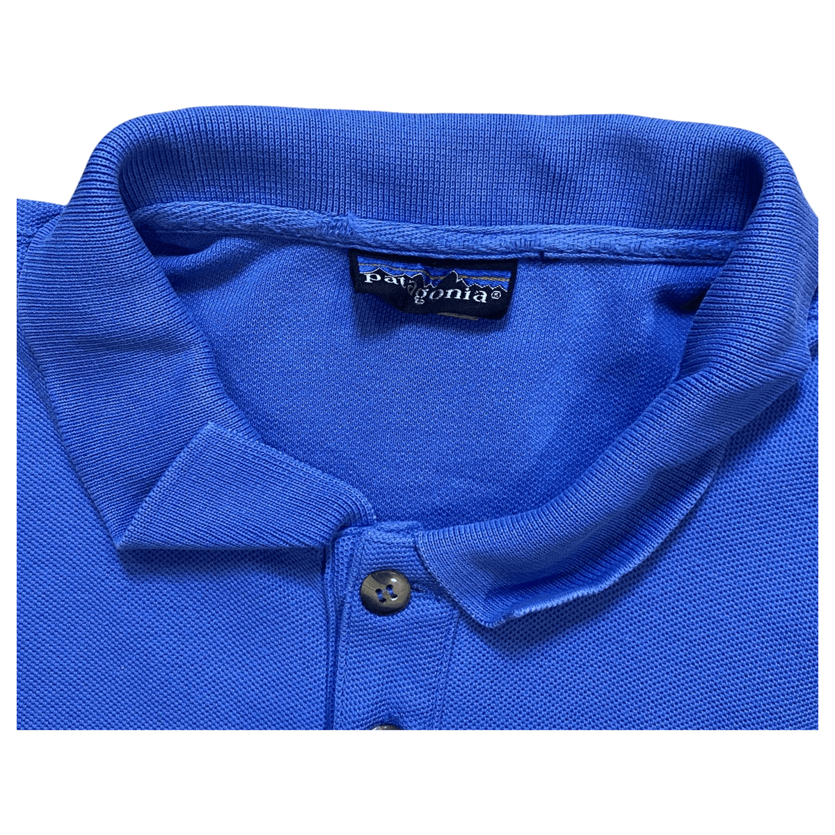 Vintage Patagonia Polo Shirt 1990's Bright Blue Size L