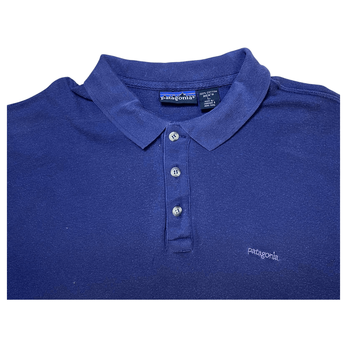 Vintage Patagonia Polo Shirt 1990's Navy Size L