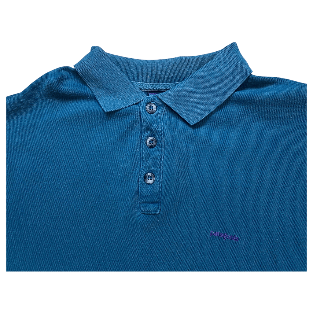 Vintage Patagonia Polo Shirt 1990's Teal Size L
