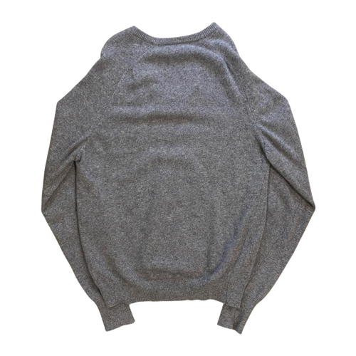 Coxmoore Oxleys Vintage 1970s Cashmere V-Neck Sweater Made in UK Grey M
