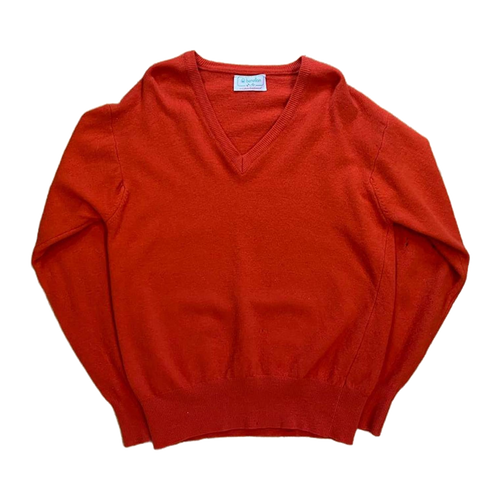 Benetton Vintage 1970s Lambswool Made in Italy Sweater Red M