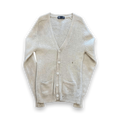 Take 6 Vintage Women's Pure Shetland Wool V Neck Cardigan Cream M