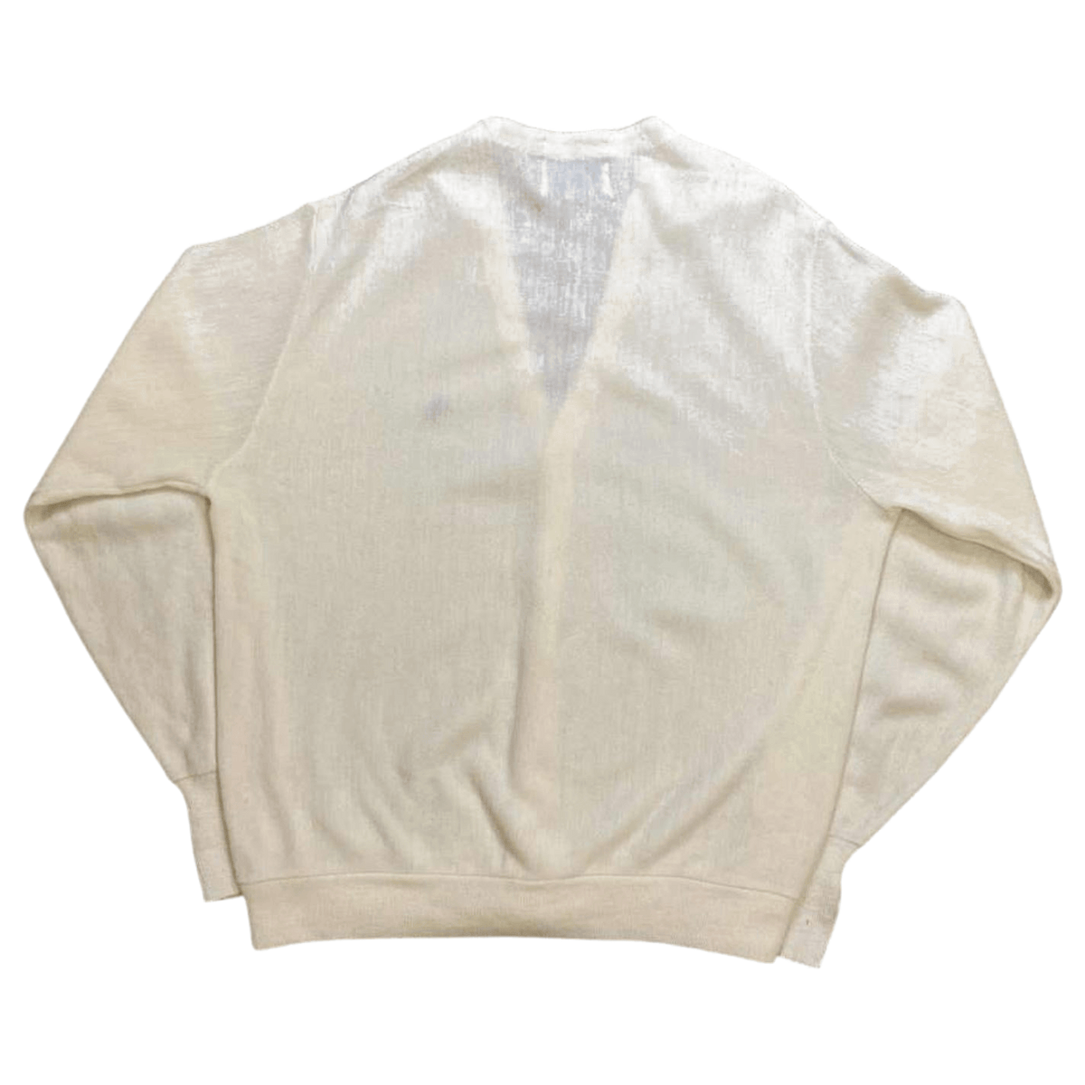 Steeple Chase Vintage 1980's Men's Knit Cardigan White L