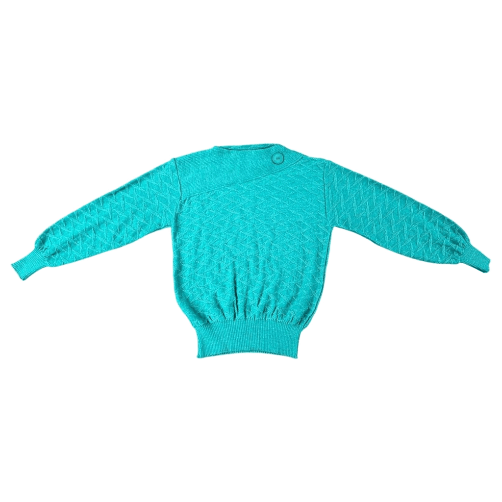 Vintage Made in England Women's Sweater Turquoise M