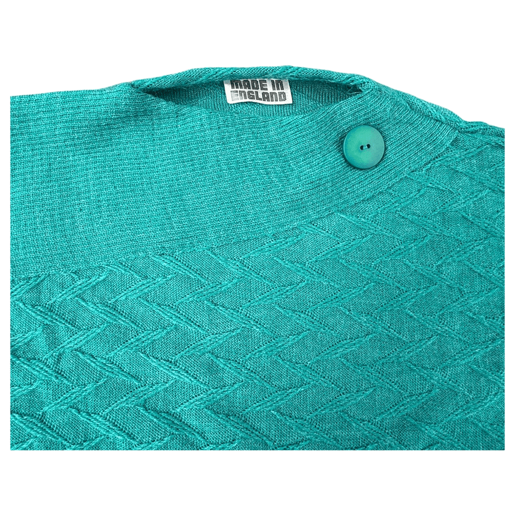 Vintage Made in England Women's Sweater Turquoise M