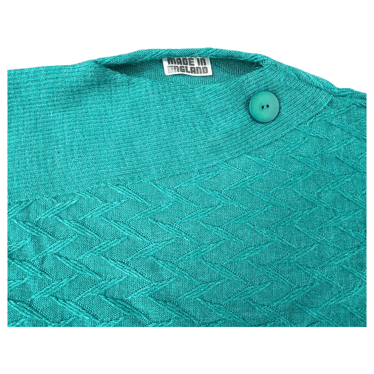 Vintage Made in England Women's Sweater Turquoise M