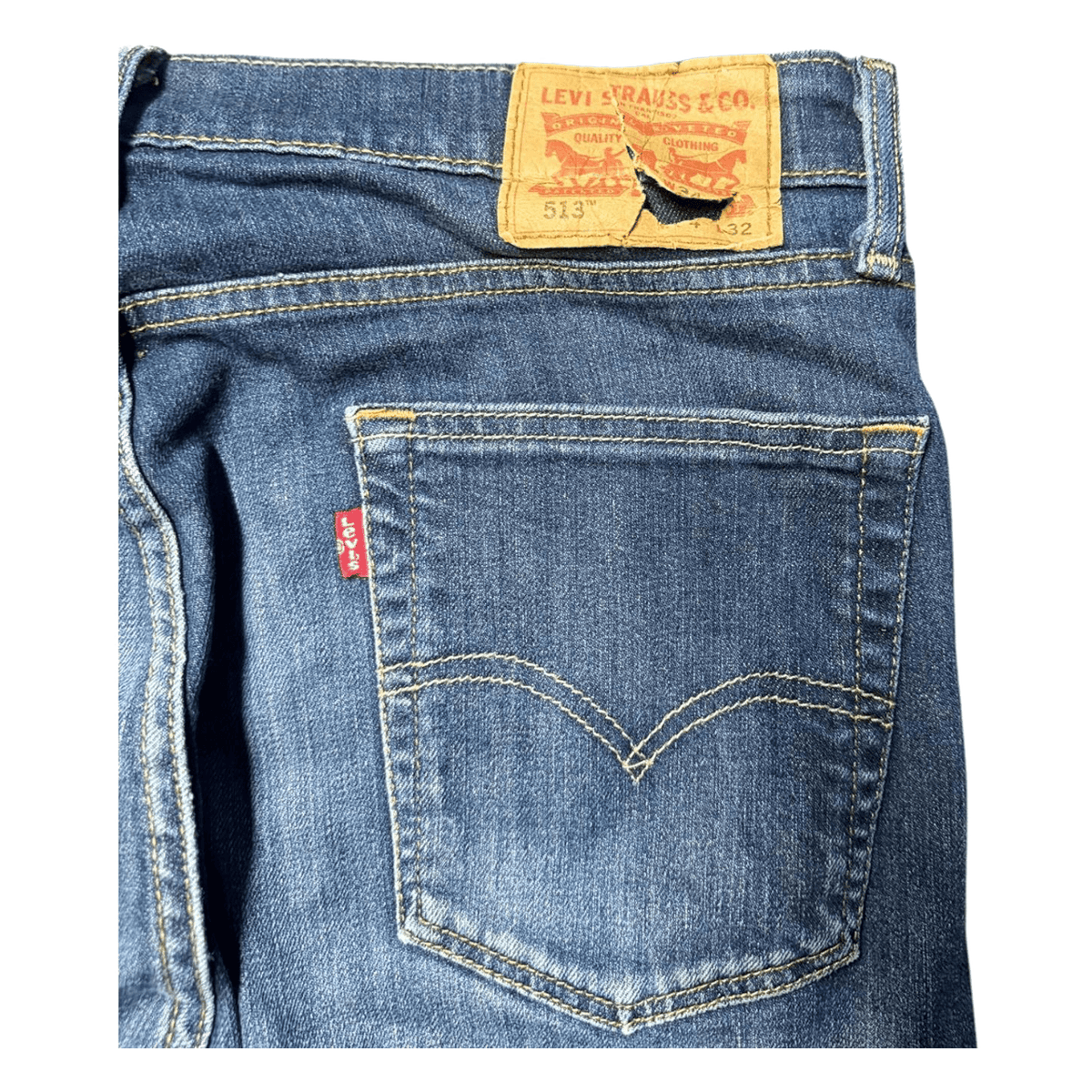 Levi's 527 Slim Bootcut Extra Ripped Denim Jean W33 L32