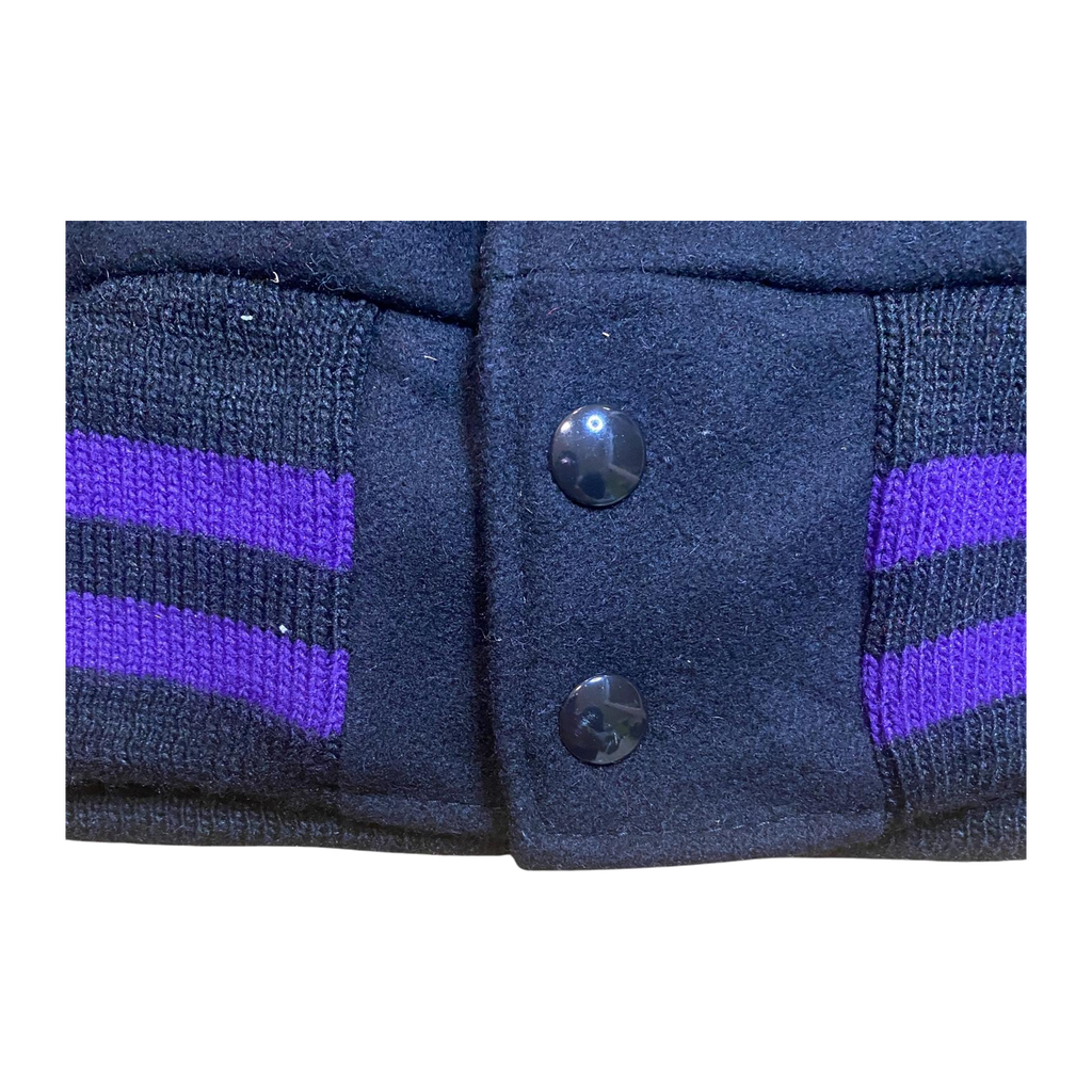 DeLong Varsity Jacket Wool Vintage 2012 New with Tags Black S