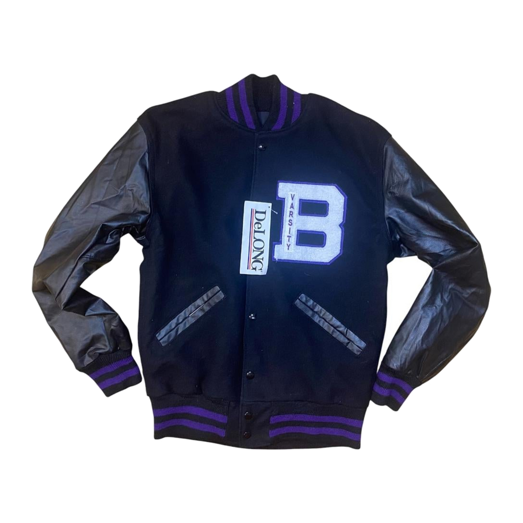 DeLong Varsity Jacket Wool Vintage 2012 New with Tags Black S