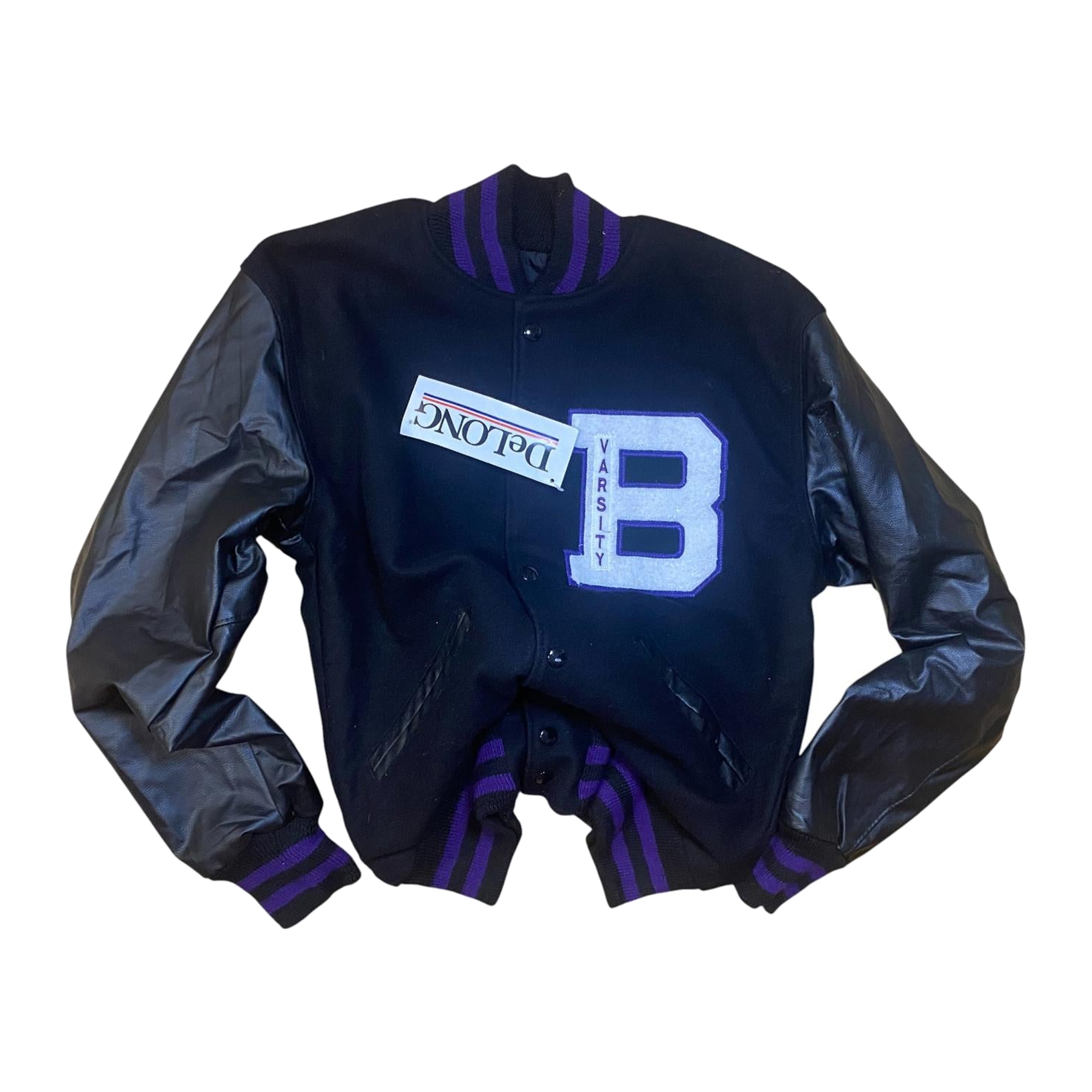 DeLong Varsity Jacket Wool Vintage 2012 New with Tags Black S