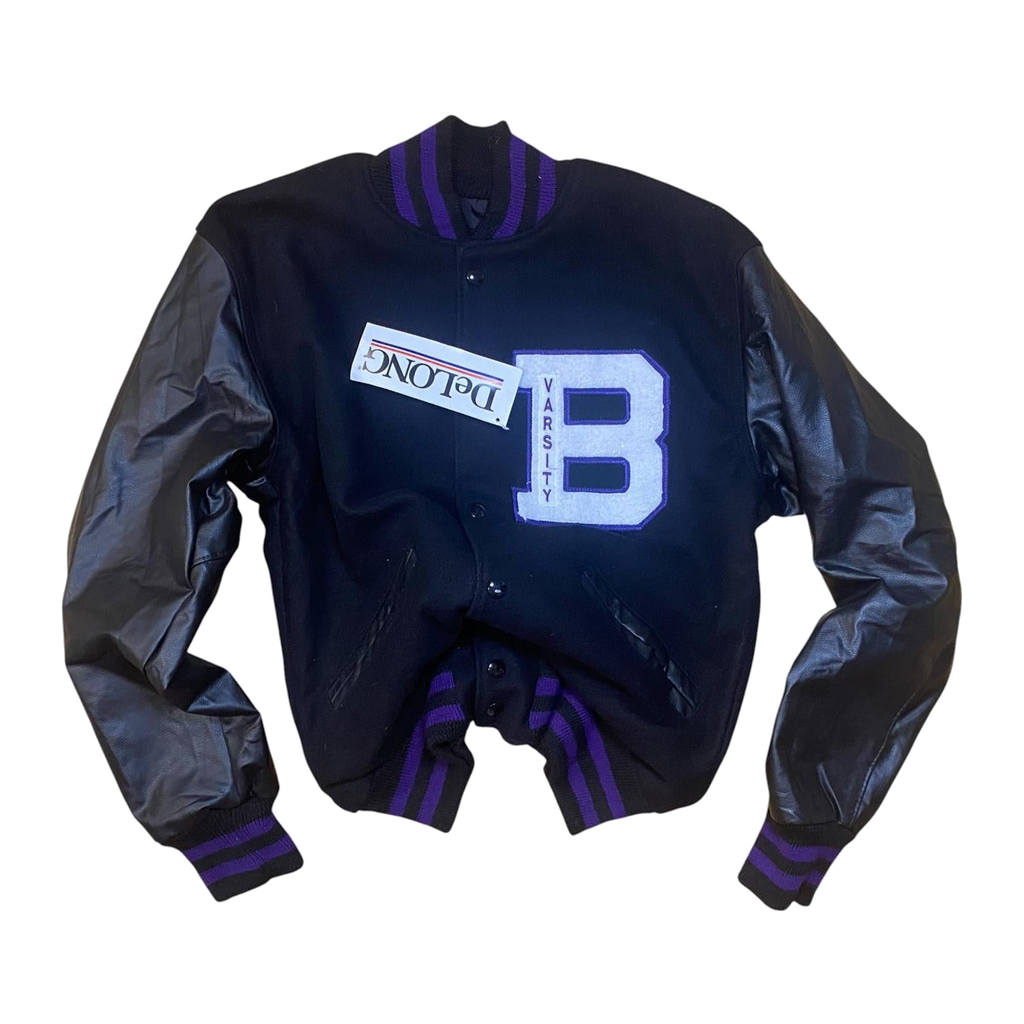 DeLong Varsity Jacket Wool Vintage 2012 New with Tags Black S