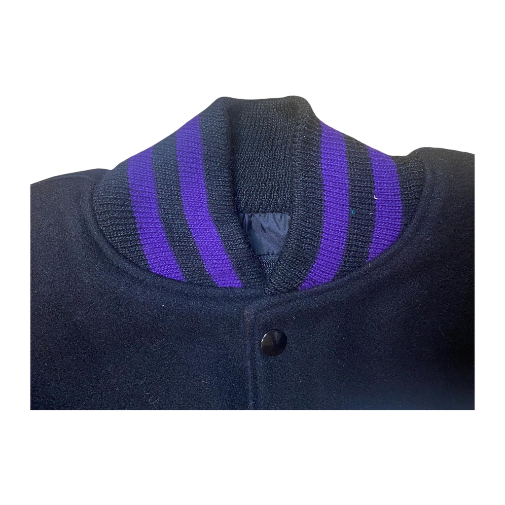 DeLong Varsity Jacket Wool Vintage 2012 New with Tags Black S