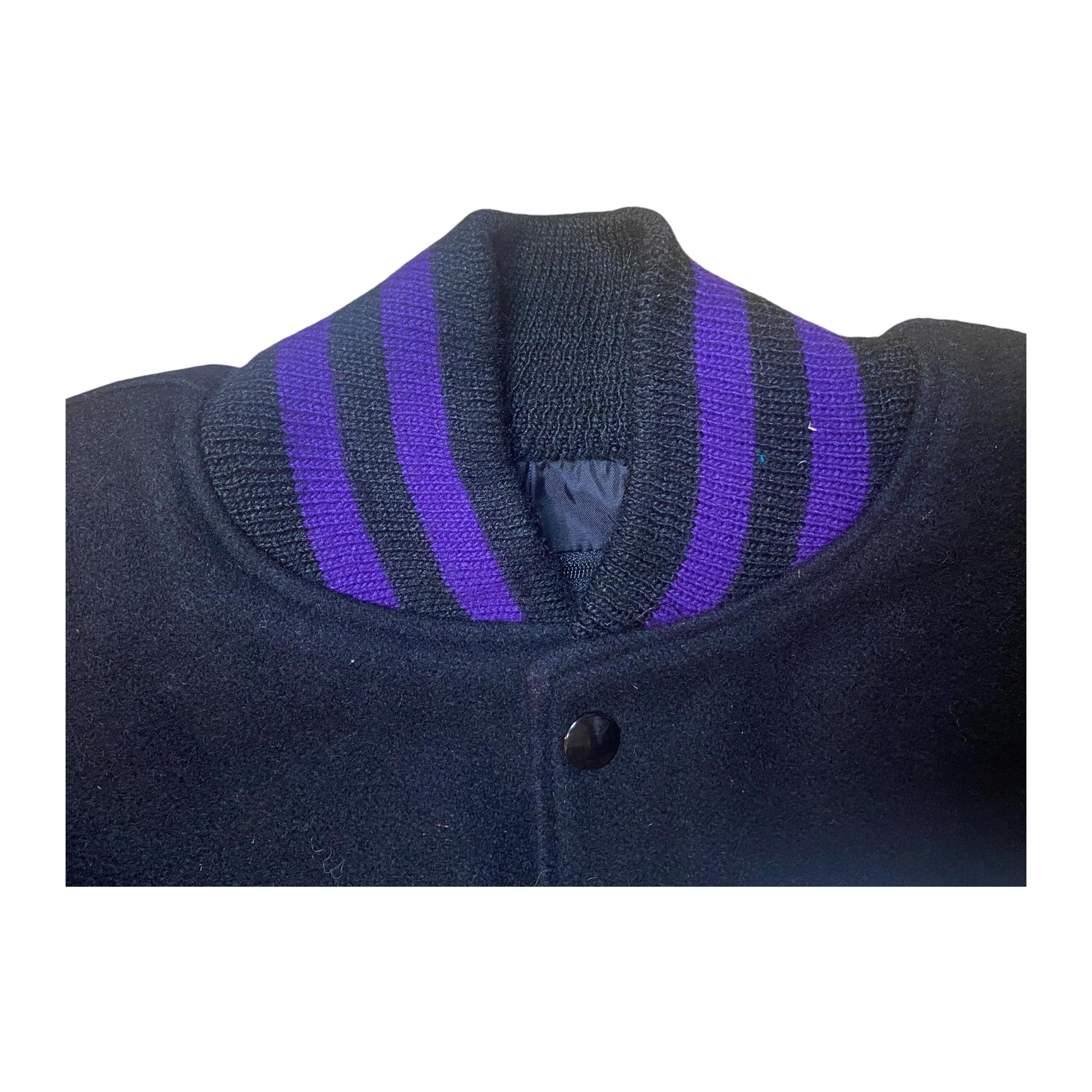 DeLong Varsity Jacket Wool Vintage 2012 New with Tags Black S