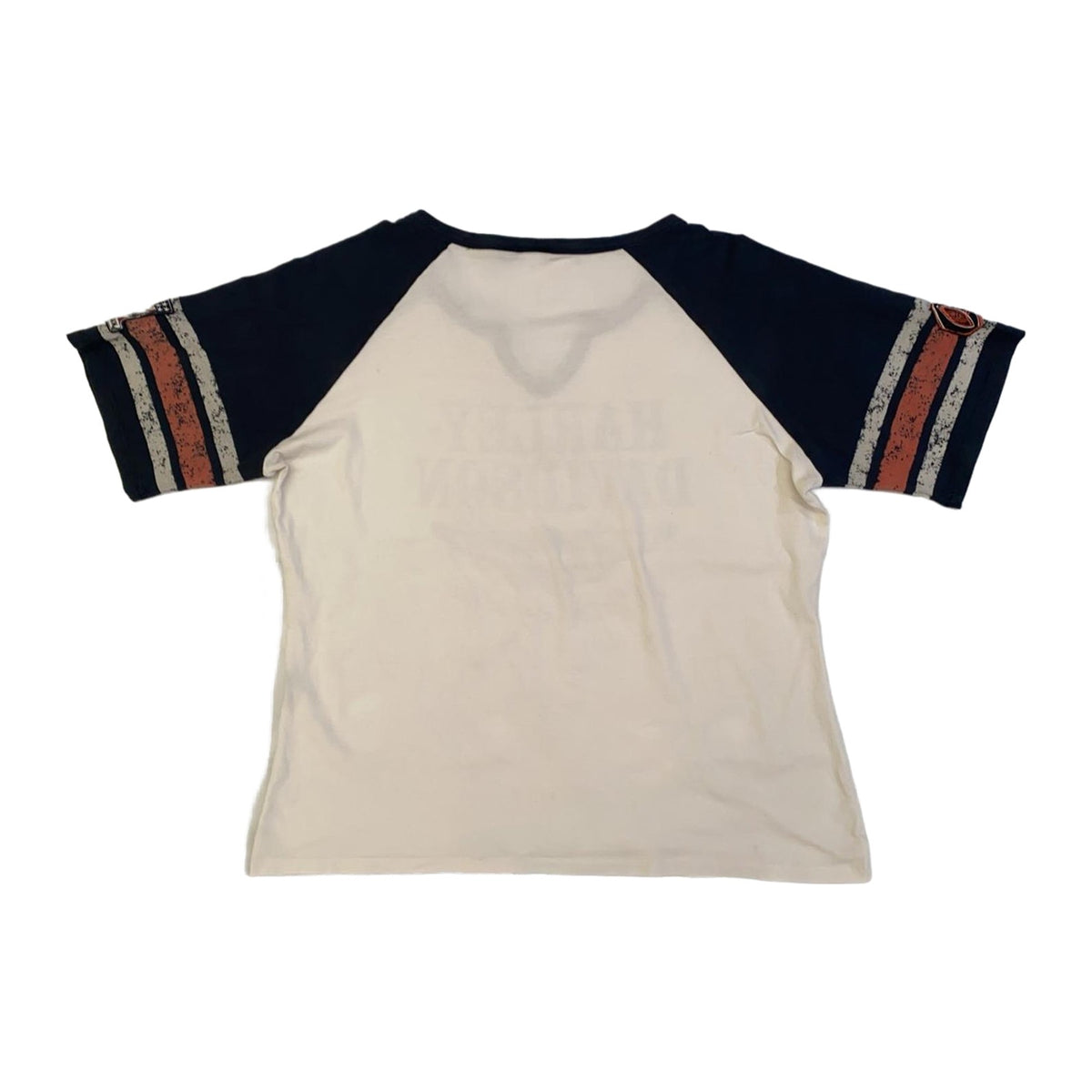Harley Davidson Women's Baseball Style T Shirt White 2XL