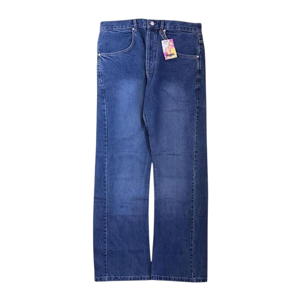 Dope Silvester Blast Wash Men's Y2K New with Tag Straight Leg Denim Jeans W36 L32