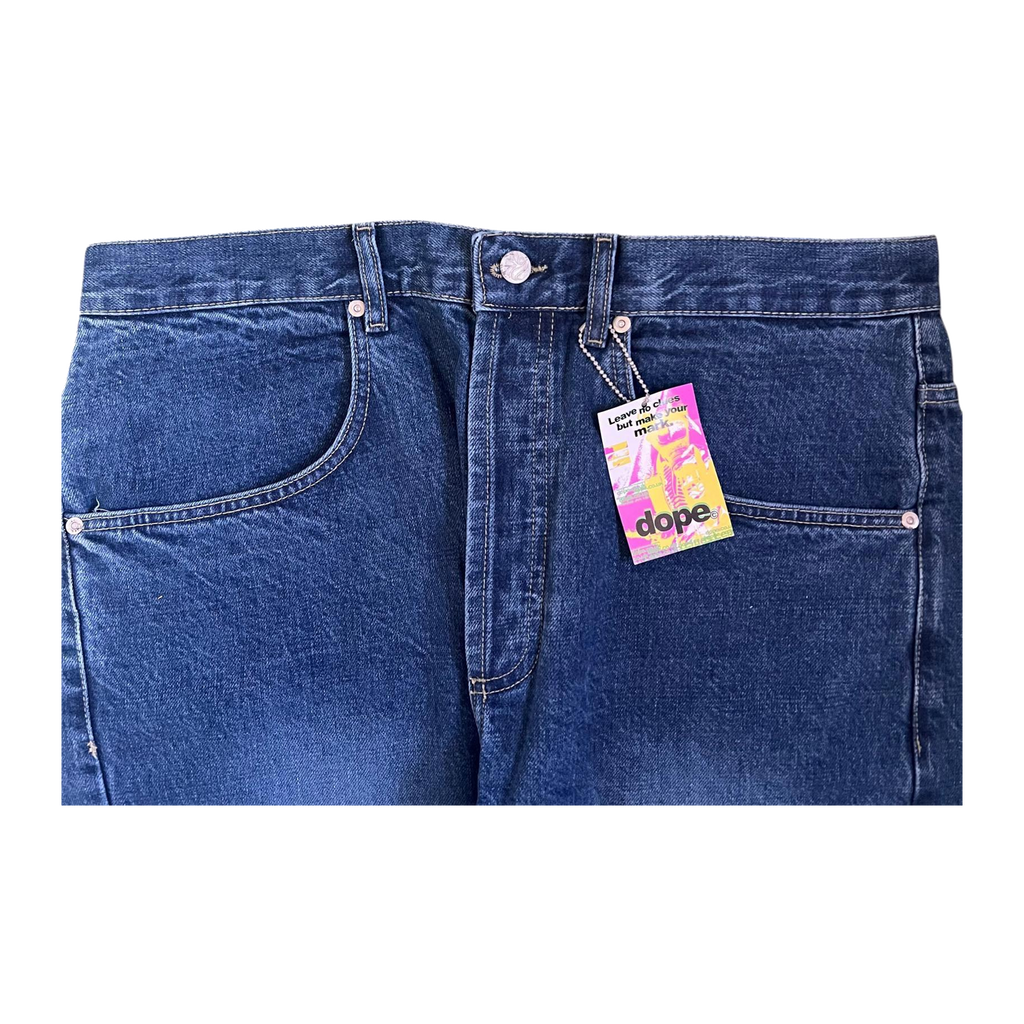 Dope Silvester Blast Wash Men's Y2K New with Tag Straight Leg Denim Jeans W36 L32