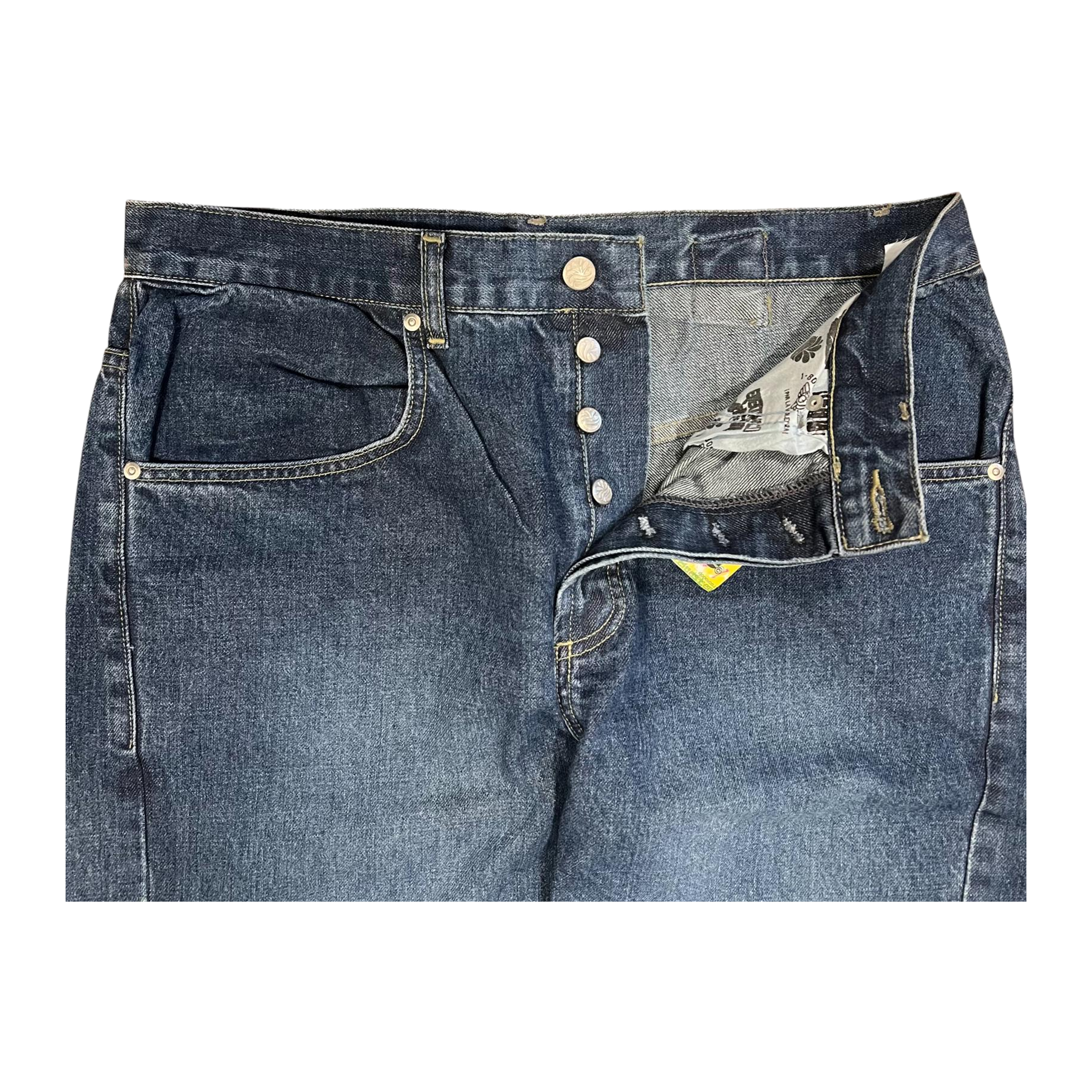 Dope Dirk Blast Wash Men's Y2K New with Tag Straight Leg Denim Jean W36 L32