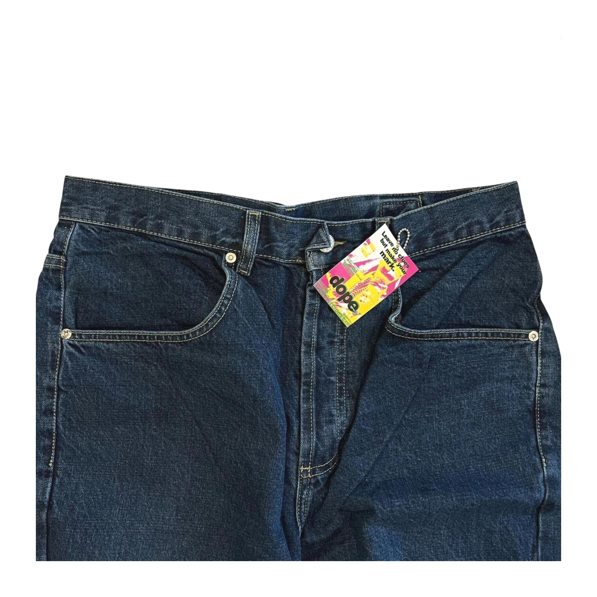 Dope Dirk Light Wash Men's Y2K New With Tag Straight Leg Denim Jean W36 L32