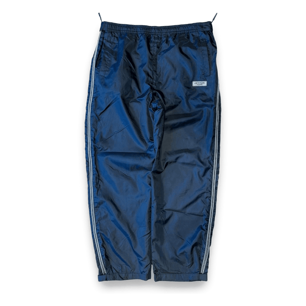 Leyton House Vintage Y2K Korea Fleece Lined Full Zip Track Pants Navy L