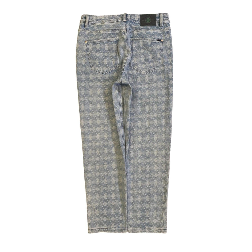 Only Japan Vintage Y2K Clover Print Straight Leg Denim Jeans 10
