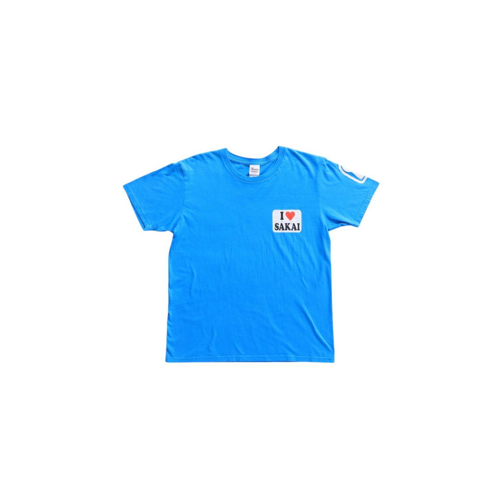 Print Star Japan I Love Sakai Short Sleeve Casual Cotton T Shirt Blue M