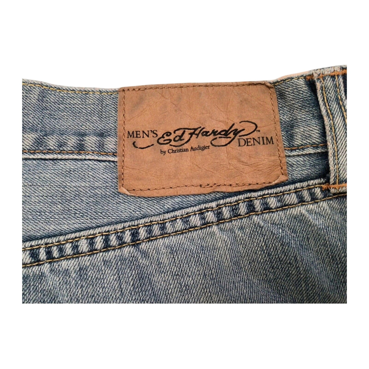Ed Hardy Hip Hop Baggy Y2K Denim Jeans W32 L32