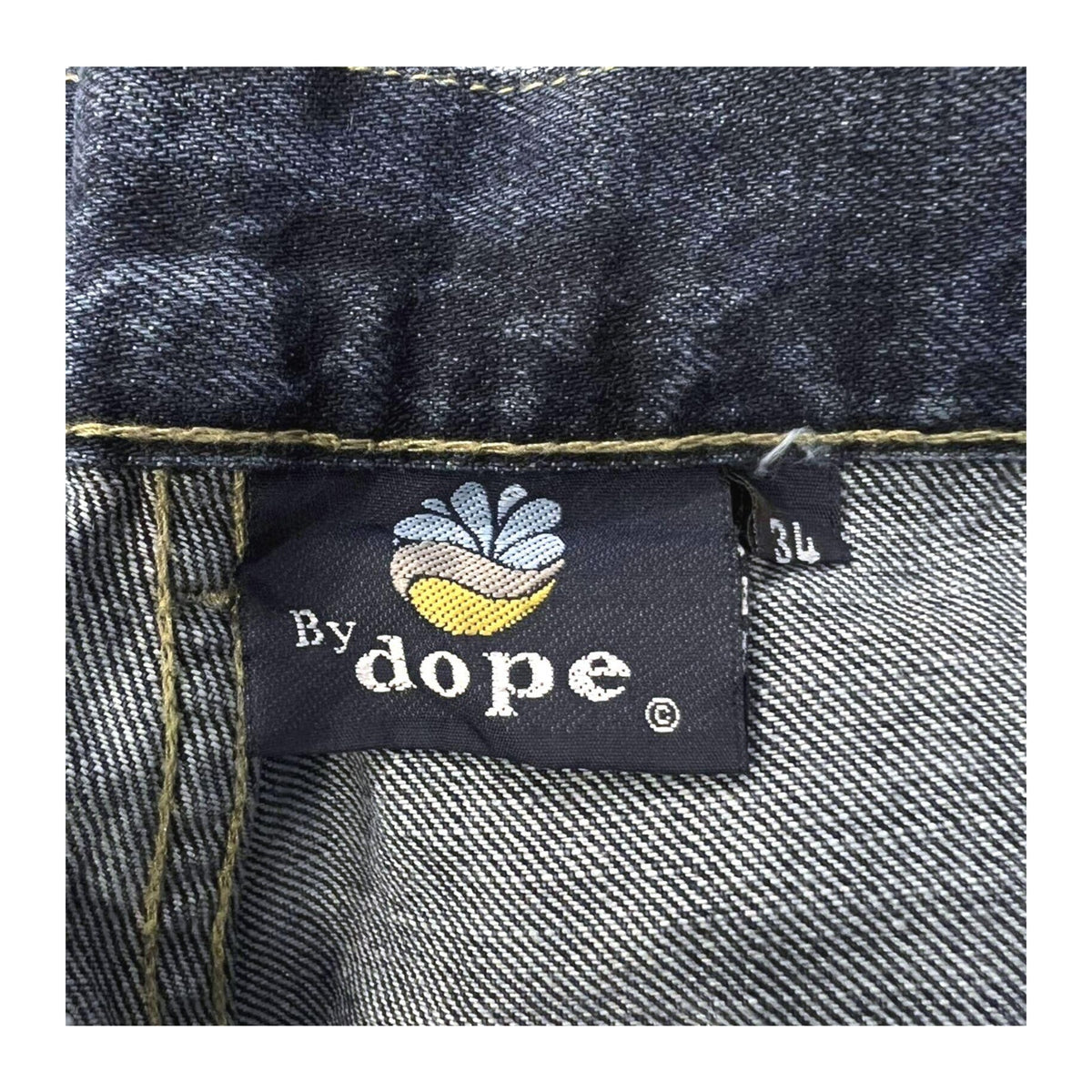 Dope Silvester Blast Wash Men's Y2K New with Tag Straight Leg Denim Jean W34 L32