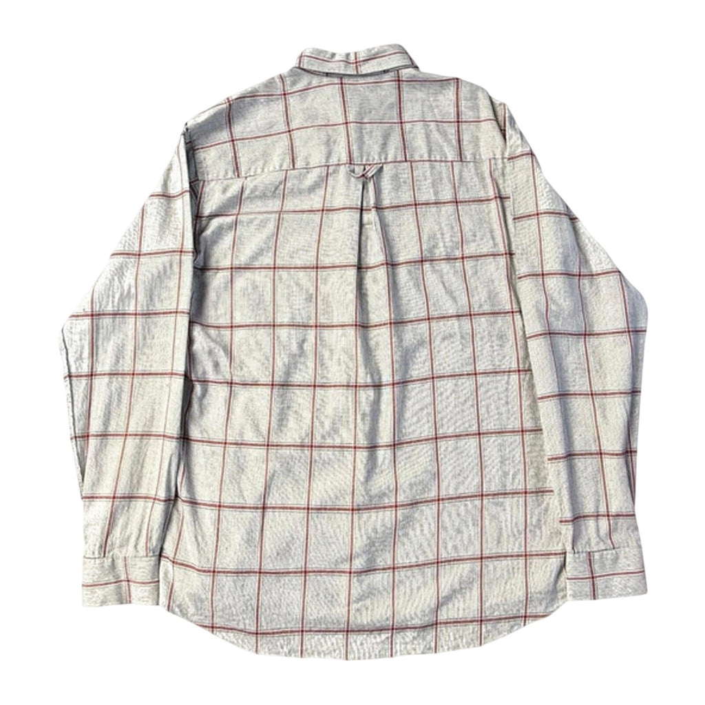 Christian Dior Monsieur Men’s Shirt 1980’s Vintage Pale Grey Red M
