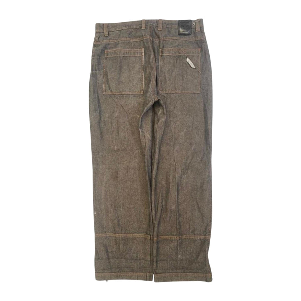 CYGAS Straight Jeans Metallic Cotton Blend Grey Mens W38 L34