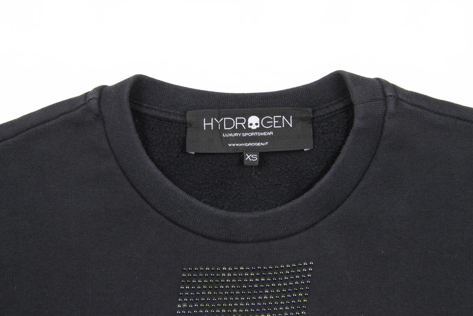 Hydrogen Rhinestone Crewneck Sweatshirt Black XS