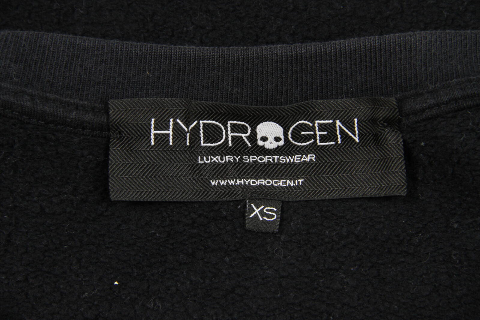 Hydrogen Rhinestone Crewneck Sweatshirt Black XS